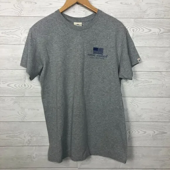 Simply Southern Women's Medium T Shirt RAISED RIGHT God Faith Country Dog Truck - Picture 1 of 5